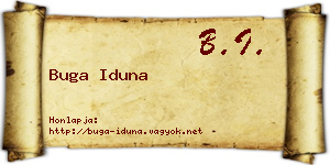 Buga Iduna névjegykártya